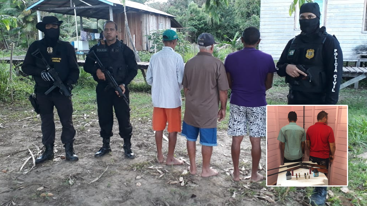 POLÍCIA CIVIL REALIZA DILIGÊNCIAS, PRENDE 5 PESSOAS E APREENDE 2 ARMAS DE FOGO DURANTE AÇÃO ITINERANTE NO ARQUIPÉLAGO DO BAILIQUE